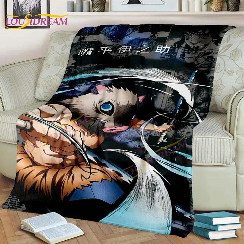 Japonské Anime Demon Slayer Deka Kreslená Deka Tomioka Giyuu Deka Potah na křeslo Deka Pohovka Přehoz přes postel Vějíř Dárek