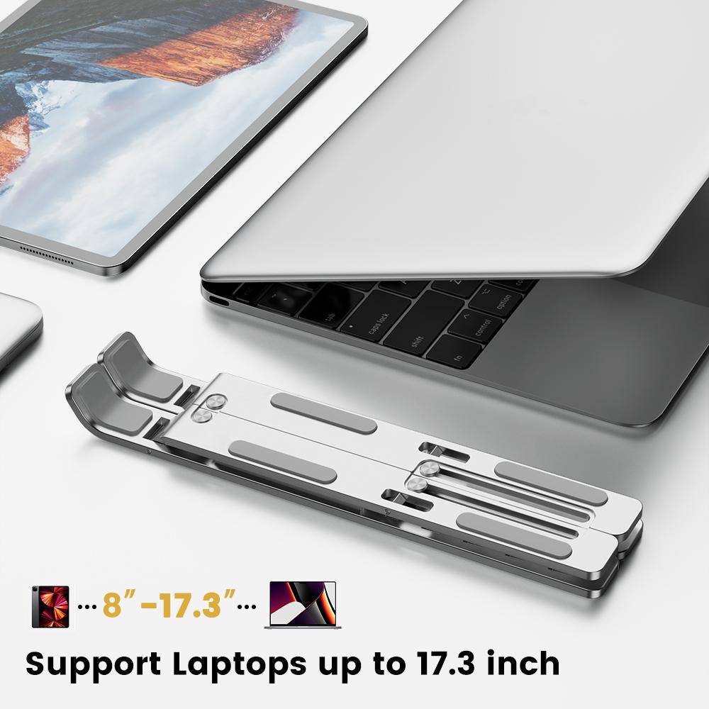 Xiaomi Premium Aluminum Laptop Stand Adjustable Ergonomic Holder for 10-17 Laptops Foldable Design for Office Travel Gaming with Pads