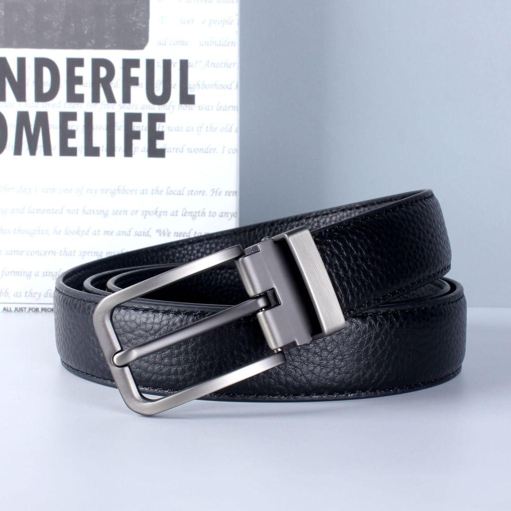 Herren Gürtel aus echtem Leder mit Dornschließe - 3,0 cm breit, Oberleder Rindsleder, Vielseitig für Business & Freizeit