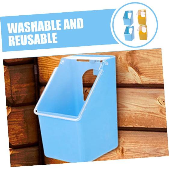 Milisten 4pcs Quail Feeder Bird Feeding Bowl for Pigeons and Pet Birds Hanging Design Washable and Reusable for Bird Cage Supplies and Food