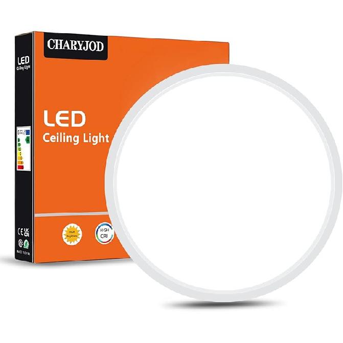 2PACK LED Flush Mount Ceiling Light Fixture, 9inch Modern LED Ceiling Light White 18W 5000K, Low Profile Slim Flat Surface Mount Ceiling Lights for 1Pack