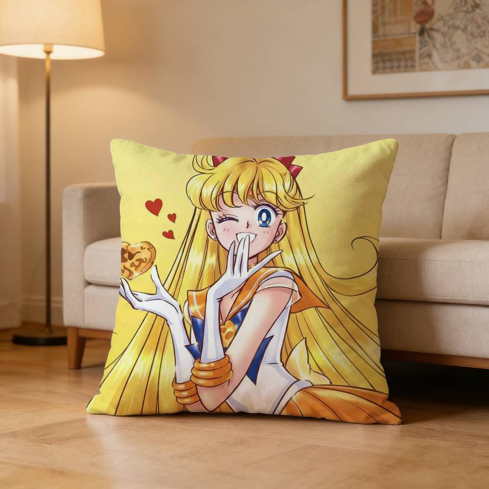 Minako Aino Sailor Venus Pillow Case Pattern Printed Pillowcase For Living Room Sofa Cushion Cover