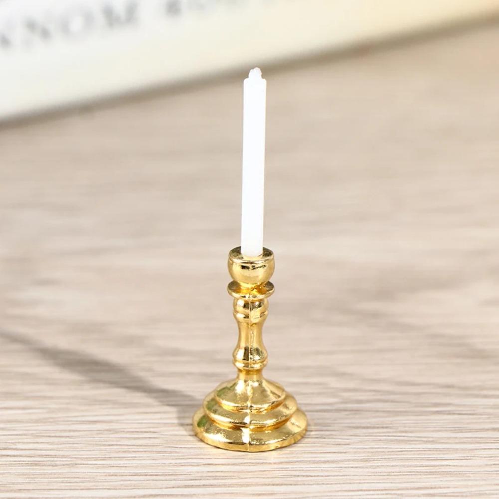 Resin Candlesticks Furniture Toy 1:12 Scale Miniature Candlesticks  Doll House Accessories