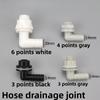 Plastic 3/8" Thread To 14mm 90 Degree Elbow Drainage Aquarium Fish Tank Drain Adapter Garden Irrigation Water Connectors Joints