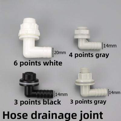 Plastic 3/8" Thread To 14mm 90 Degree Elbow Drainage Aquarium Fish Tank Drain Adapter Garden Irrigation Water Connectors Joints