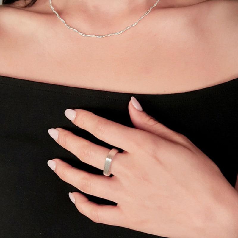 SULTANA Matte Squre Open Ring