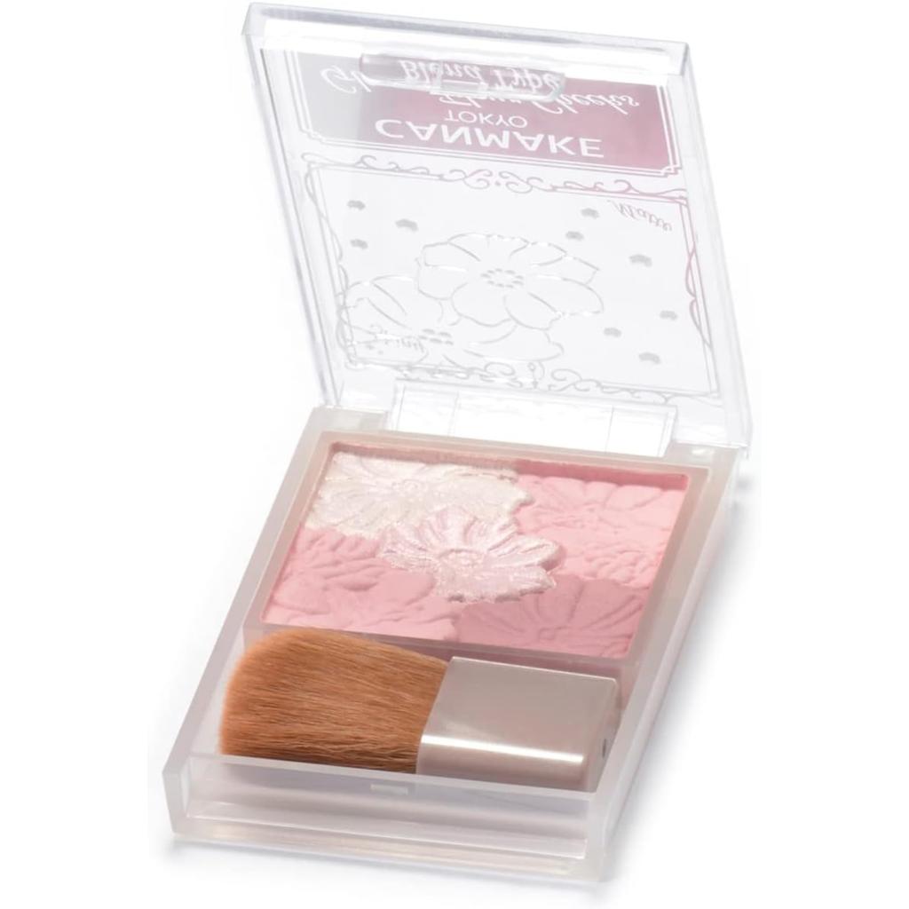Canmake Glow Fleur Cheeks B02 Rose Ballerina Glänzend Transparent 1 Stück (Mischungstyp) Wange, Highlight, Matt, (x 1)