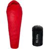 Geeignet für Daunenschlafsack Mumie Alle mit Kompressionsgurtbeutel, Stil, Kompakt, Waschbar, Saison, (Rot, 400g)