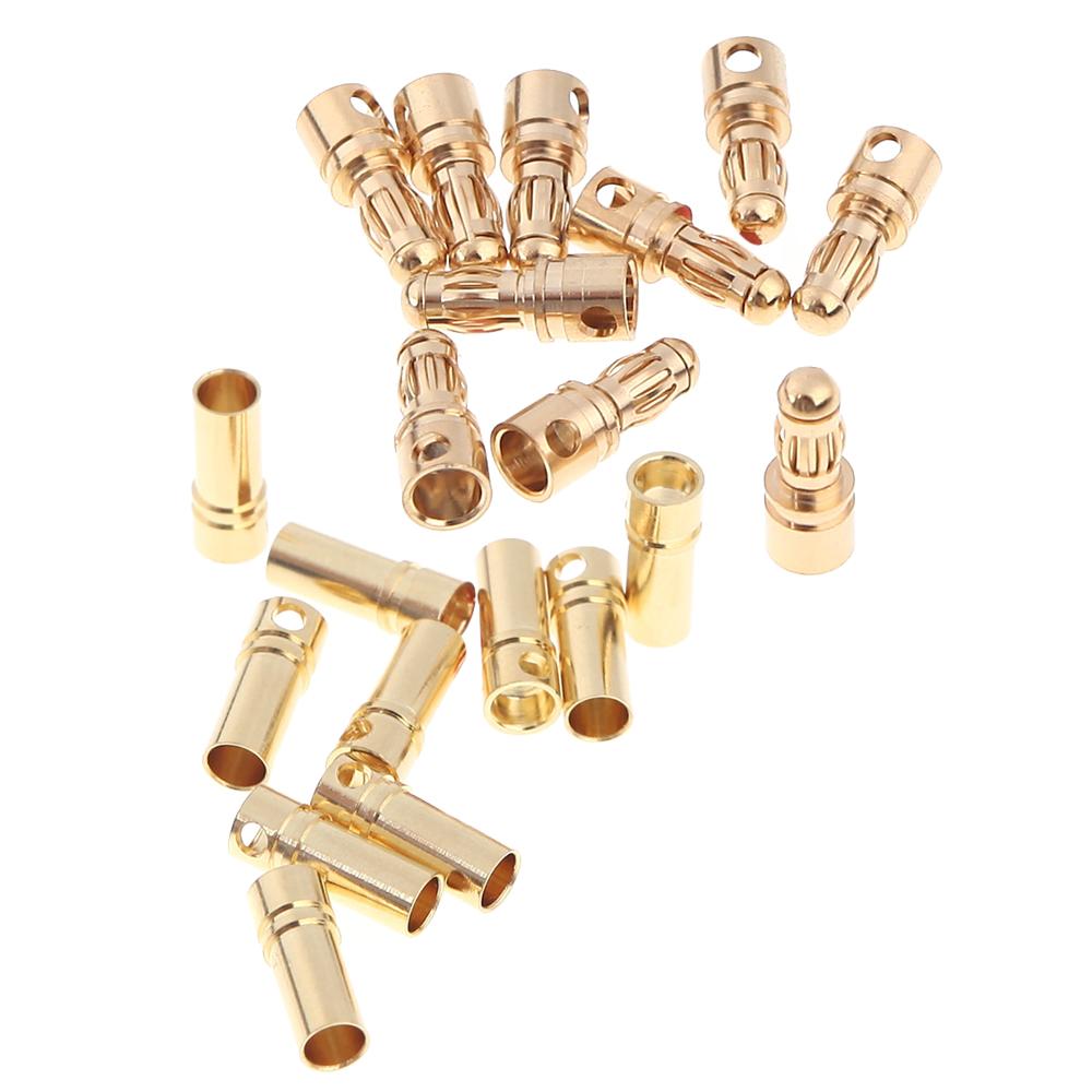 10pair/lot 2.0mm 3.0mm 3.5mm 4.0mm 5.0mm 5.5mm 6.0mm 6.5mm 8.0MM Gold Bullet Banana Connector Plug for ESC Lipo RC Battery Motor