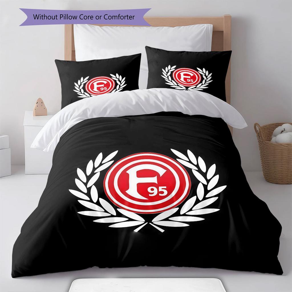 Fortuna Düsseldorf Bedding Quilt Set Quilt Cover Pillowcase Home Decoration Birthday Gift (1 * Duvet Cover + 2 * Pillowcase, Without Core)