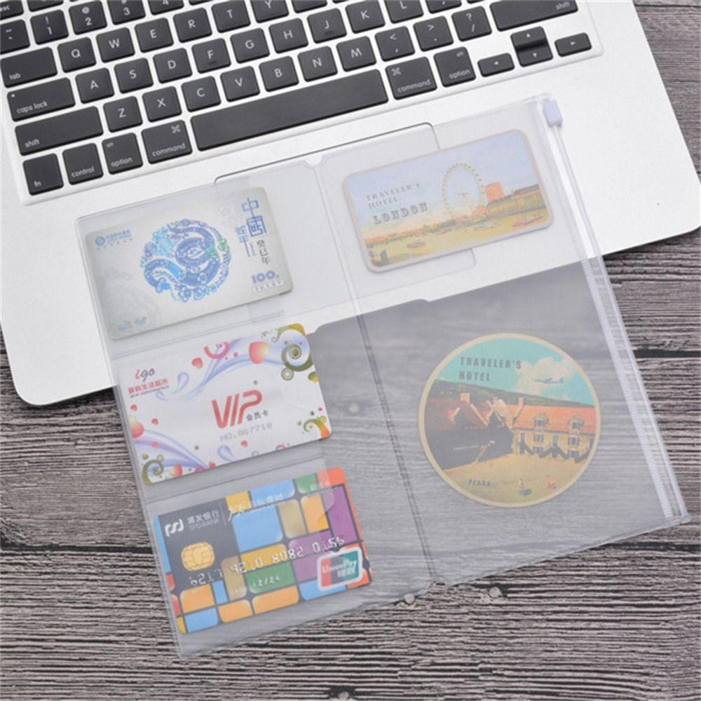 Pocket Passport PVC Zipper Bag Journal Planner Card Holder Notebook Zipper Bag Notebook Storage Bag