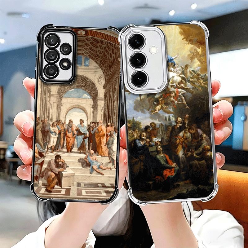 Renaissance Aesthetics Art Painting Plating Phone Case For Samsung A17 A07 A37 A57 A16 A56 A15 A55 A14 A54 A13 A53 A26 A36 A25 A