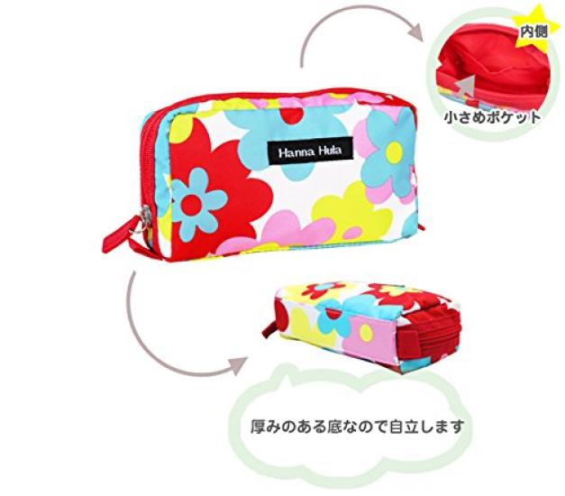 Hanna Hula Single Zipper Pouch Cookie Flower Cafe