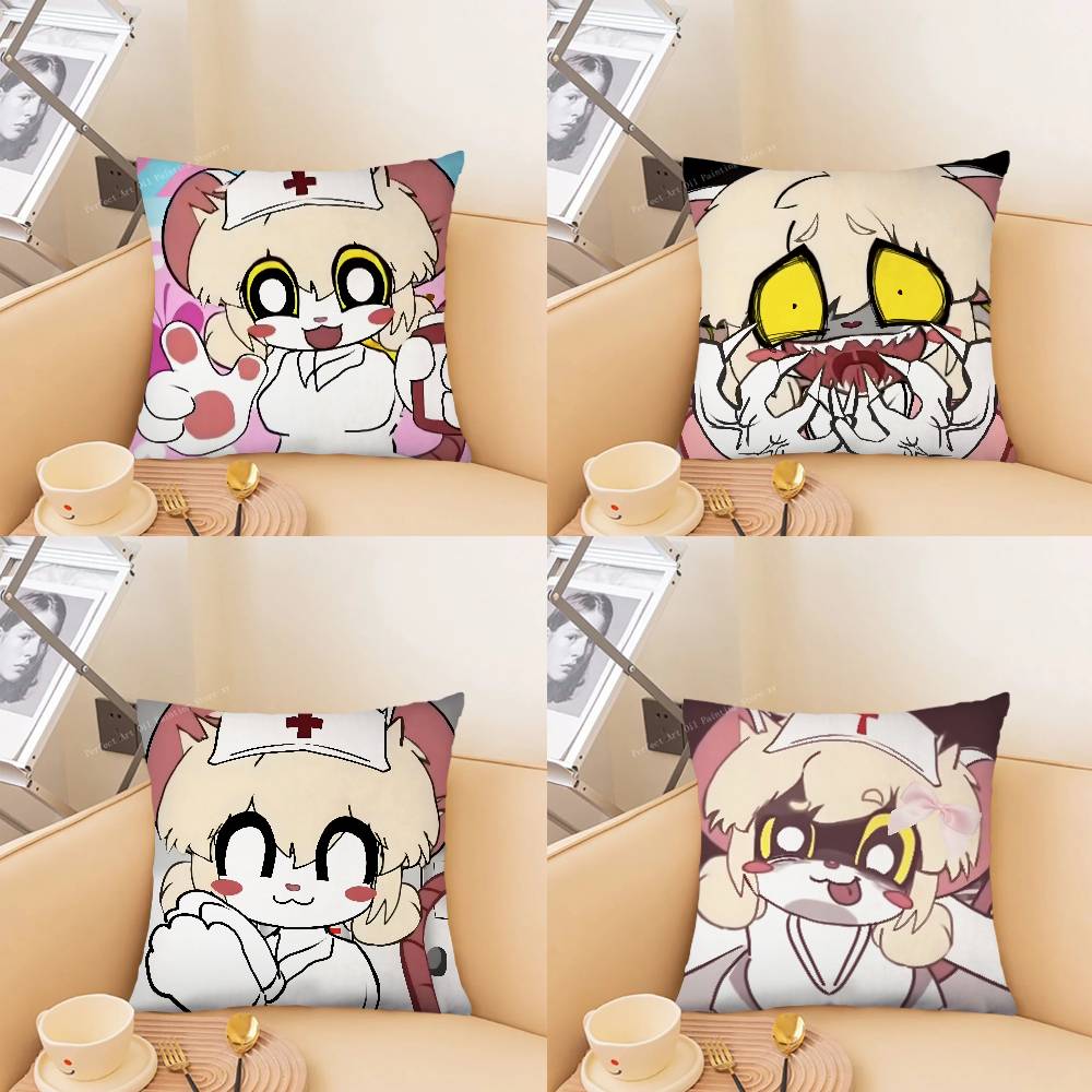 pc Terrible Mouse Lorna Pillow Case Fashion Square Pillowcase Bedroom Sofa Room Ins Decoration Leisure