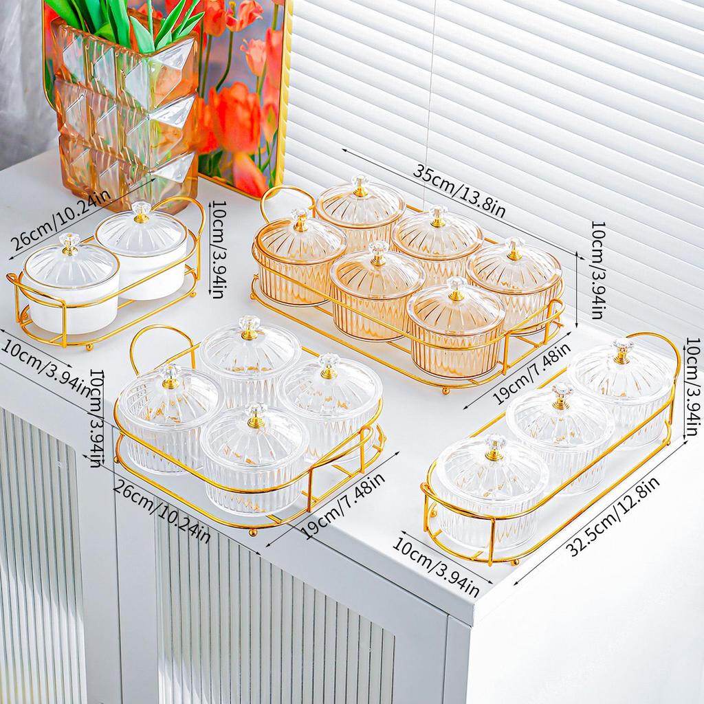 Luxury Compartmentalized Fruit and Snack Tray for Home Display