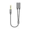 3.5mm 1 Male to 2 Female Ports Headphone Microphone Audio Cable Adapter Splitter
