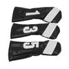 3PCS     Head Cover PU Leather Waterproof Protective   Headcovers Set with Plush Lining for Woods