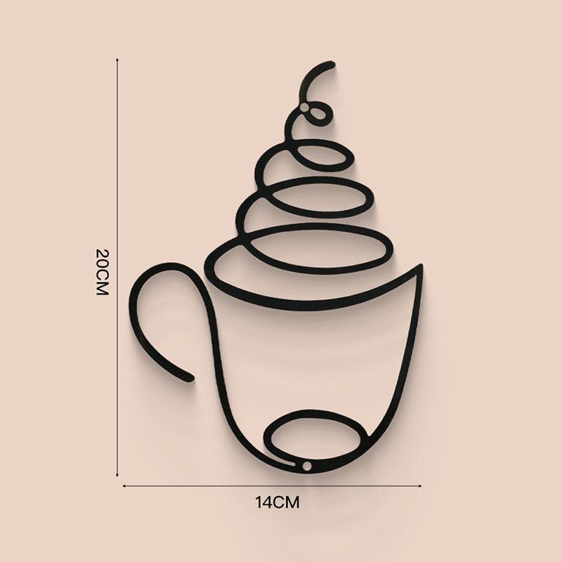 1/3pcs Of Creative Coffee Wall Hangings Coffee Shop Decorations Interior Wall Decorations Wall Hanging Iron Paintings New Year
