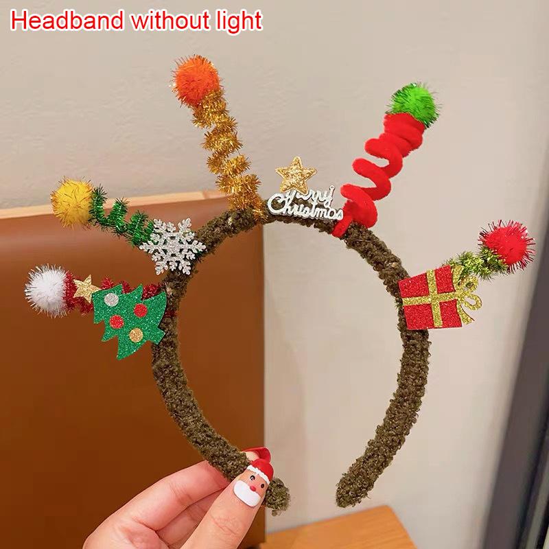 1PC Cute Hairband Merry Chritmas Christmas Party Favors Christmas Twisted Headband Santa Claus Xmax Tree Hair Accessories