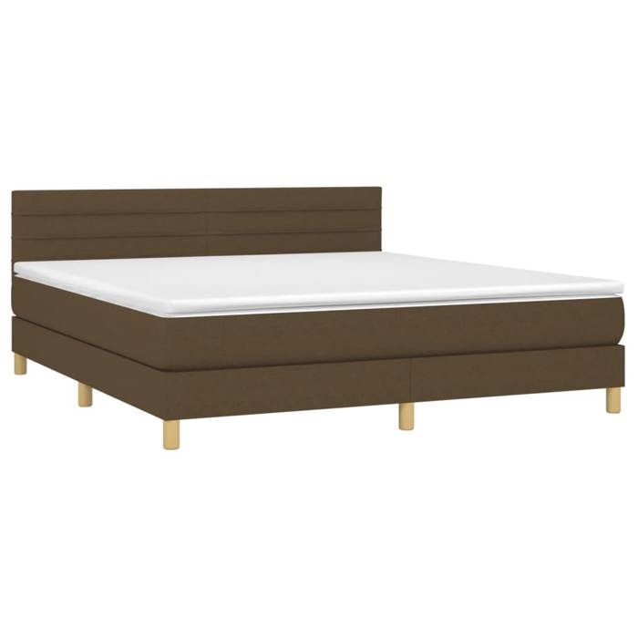 Maison Exclusive - Sommier à lattes de lit avec matelas Marron foncé 160x200 cm