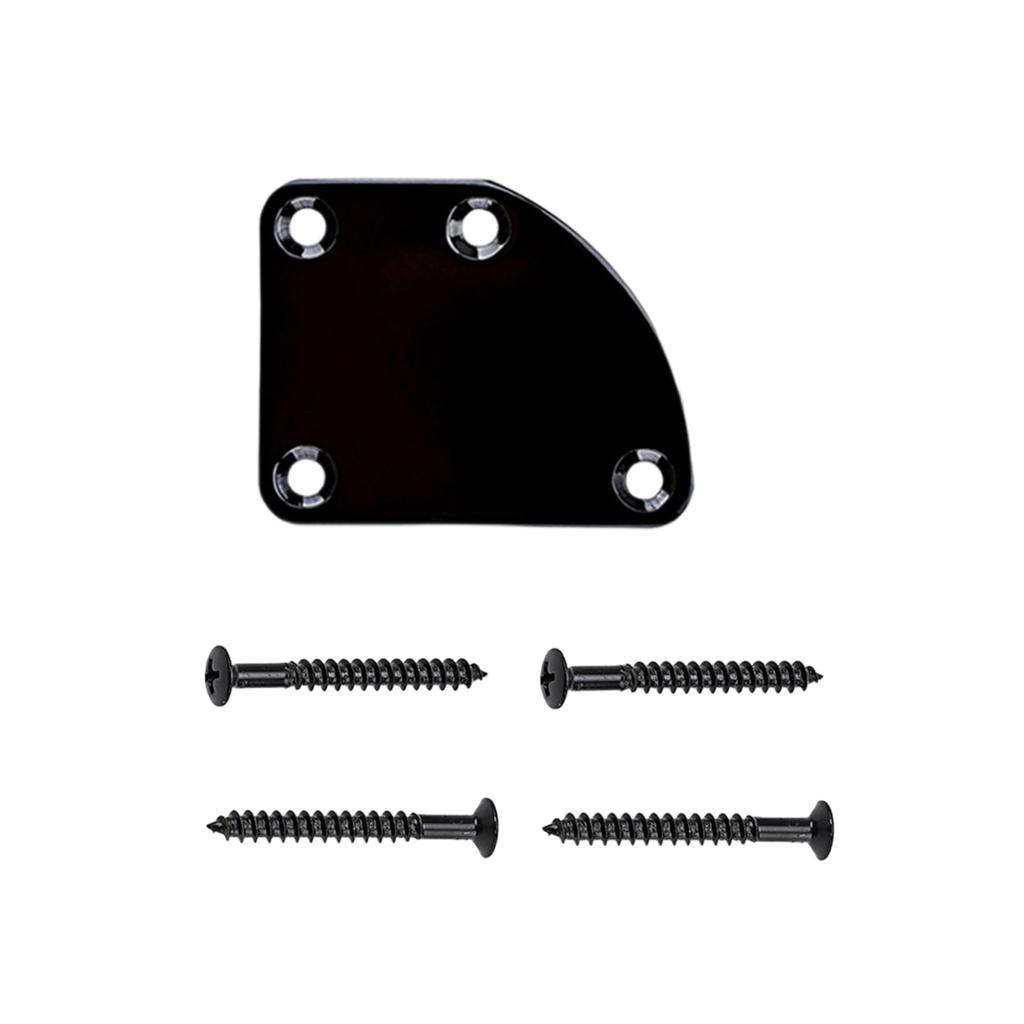 Metal Guitar Neck Plate 4 Holes Guitar Neck Joint Board Mounting Plate Electric Guitar Bass Replacement Parts Durability