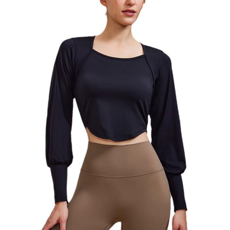Womens Long Sleeve Yoga Top Tight Fit Moisture Wicking Workout Shirt Running Fitness Gym