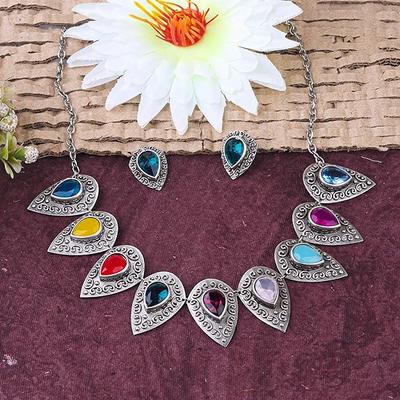 Juego de Joyería de Collar Moderno Oxidado para Mujeres y Niñas