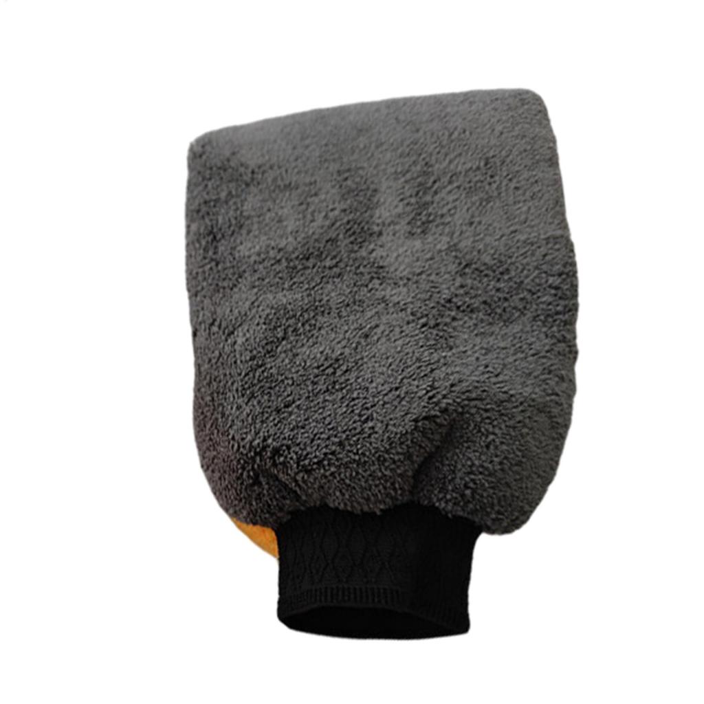 Car Wash Mitt Scratch Car Gloves Reusable Double-Sided Wash Mitt Strong Water Absorption Auto Detailing Car Cleaning Supplies
