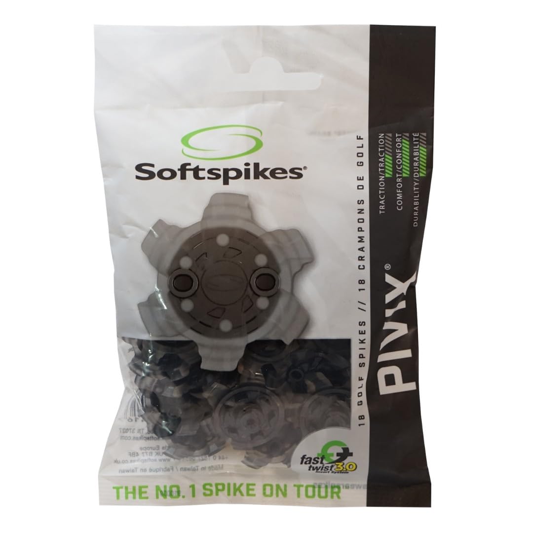 

[Оригинальный продукт США] Softspikes PIVIX FTS3.0 (Блокировка тура) 18 шт. шипов-гвоздиков черного цвета