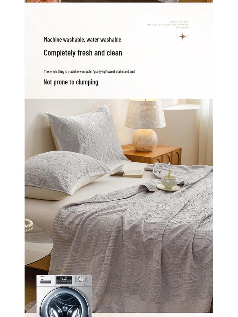 New Cotton Old-Fashioned Towel Blanket - Summer Quilt for Air Conditioning, Single To Full Size, Ideal As Gifts