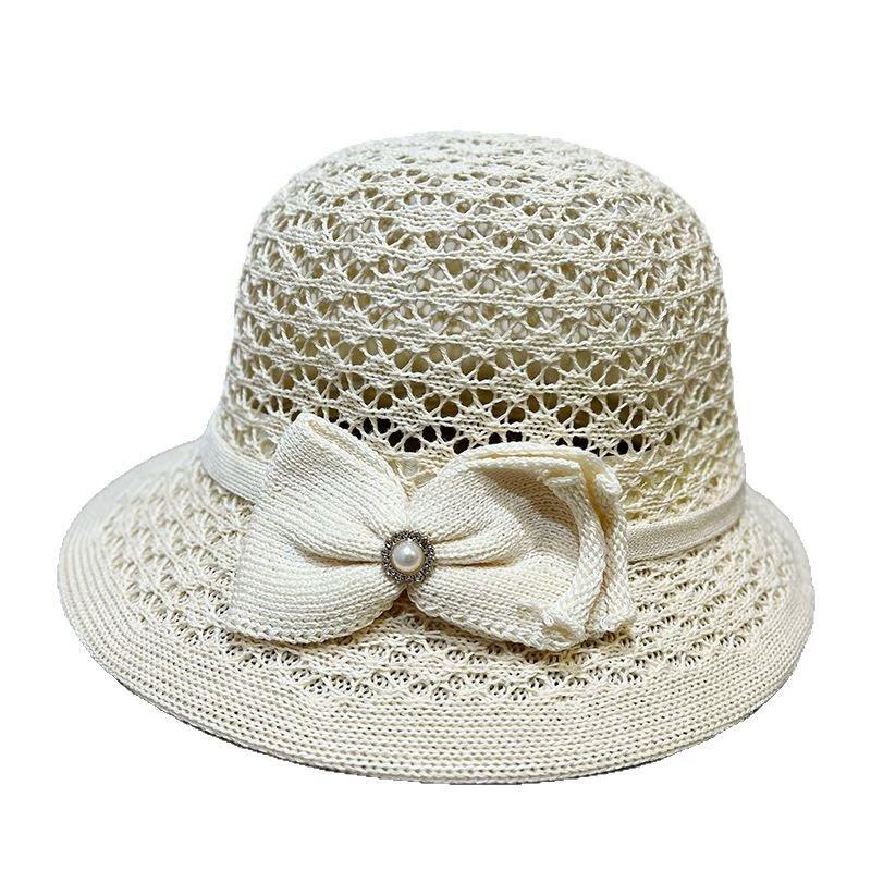 Sommer-Sonnenschutzhut Französischer Stil Gerollter Rand Sonnenschutzhut Outdoor Fischerhut Koreanische Mode Blumenhut für Damen