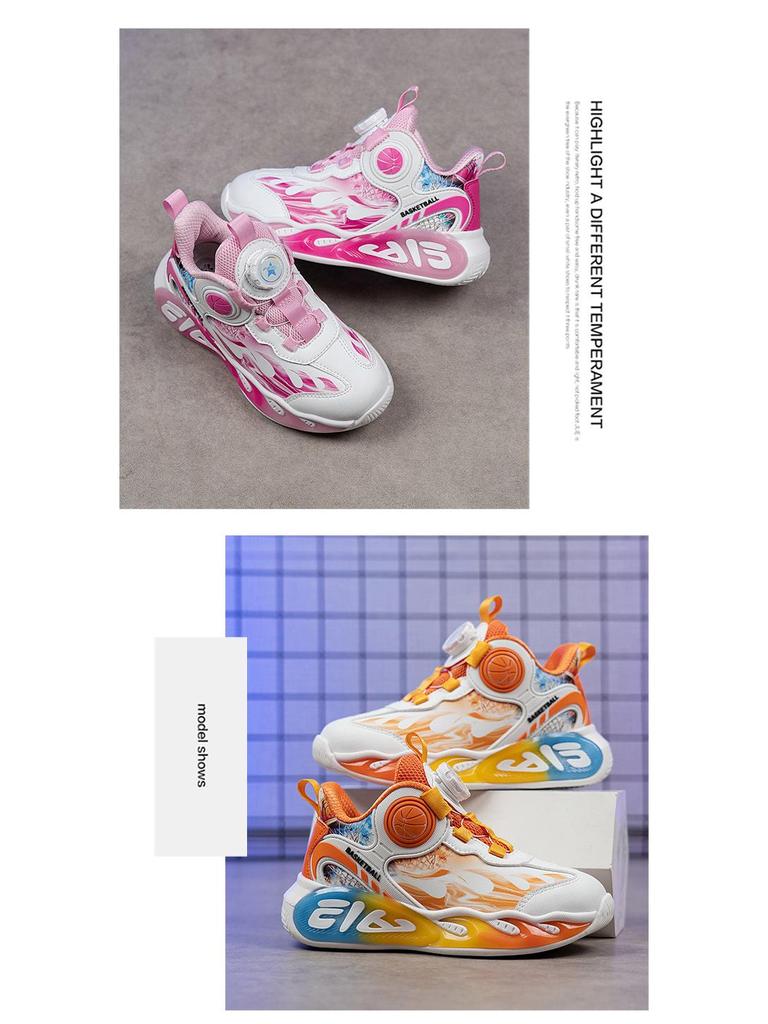 New Waterproof Children's Basketball Shoes - Non-Slip, Wear-Resistant Leather for Boys and Girls