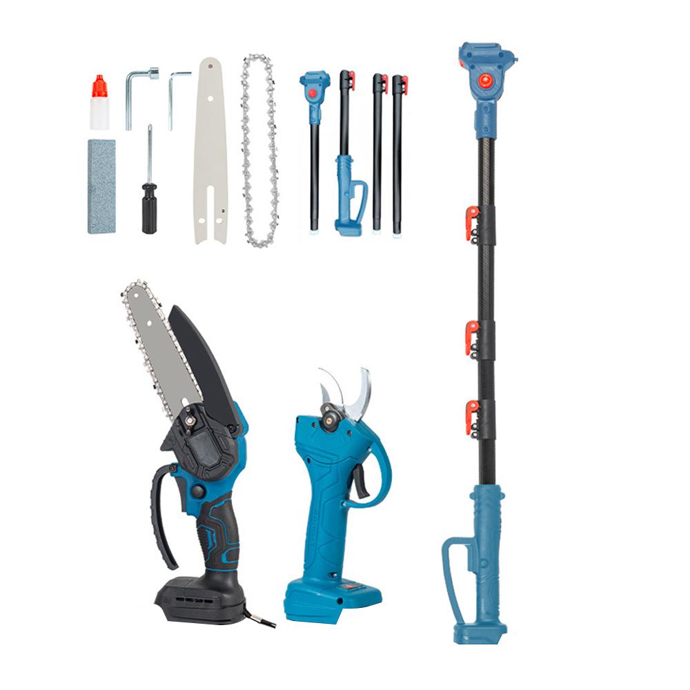 Electric Chainsaw Telescoping Pole 6 inch Saw 3 IN 1 Pruner High Branch Saw Garden Tree Pruning Tool For Makita 21V Battery