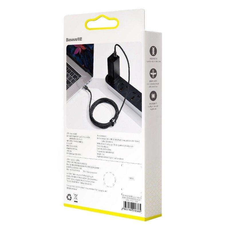 Kabel Usb-C Do Usb-C Baseus Cafule, Qc 3.0, Pd 2.0, 100W, 5A, 2M (Szaro-Czarny)