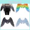 Angel Halloween Vinger Ekstra Store Svarte Og Hvite Vinger Klær Rekvisitter Forsyninger