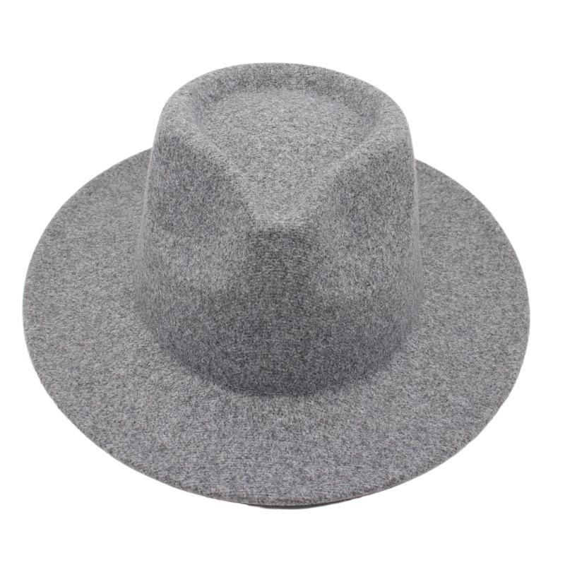 Zylinder Einfarbig Jazzhut Herren- und Damenfilzhut Retro-Hut Plüschhut Wollhut