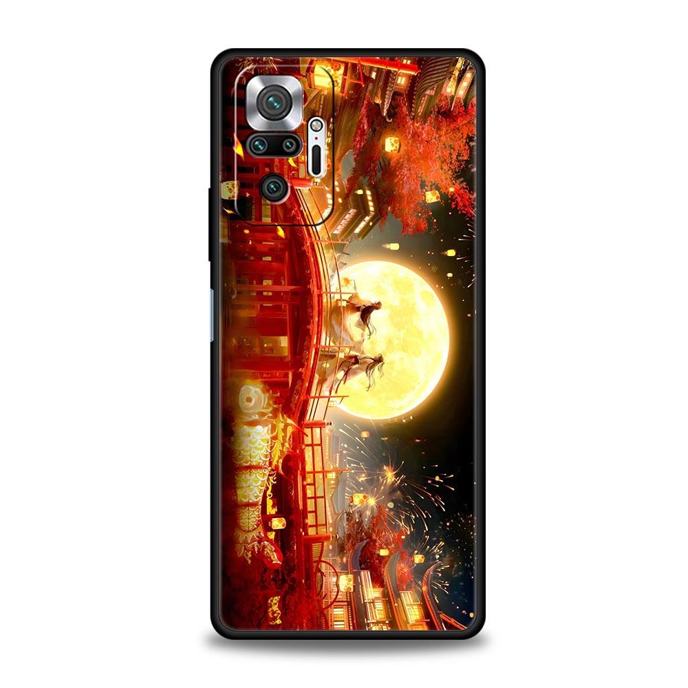 

Phone Case Cover for Redmi 14C 10C Note 15 14 13 12 10 11 Pro Plus K40 5G Soft TPU Fundas Shell Chinese Architecture Landscape Note 11 Pro Plus