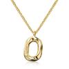 Niche Design Concave-convex Oval Geometric 925 Sterling Silver Jewelry Personality O-shaped Female Pendant Necklaces TYB369