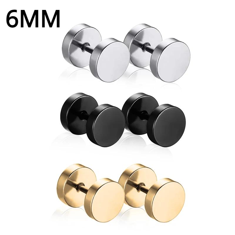 1 Paar Punk Edelstahl Runde Kreis Creolen Ohrringe Für Männer Frauen Nicht Verblassende Ohrringe Hip Hop Männlicher Schmuck