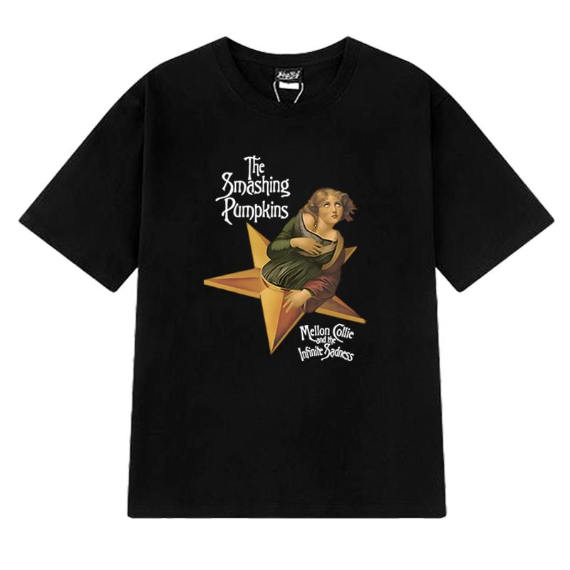 90S Album Mellon Collie and The Infinite Sadness T shirts Men Women The Smashing Pumpkins short sleeve T-shirt Unisex Cotton Top