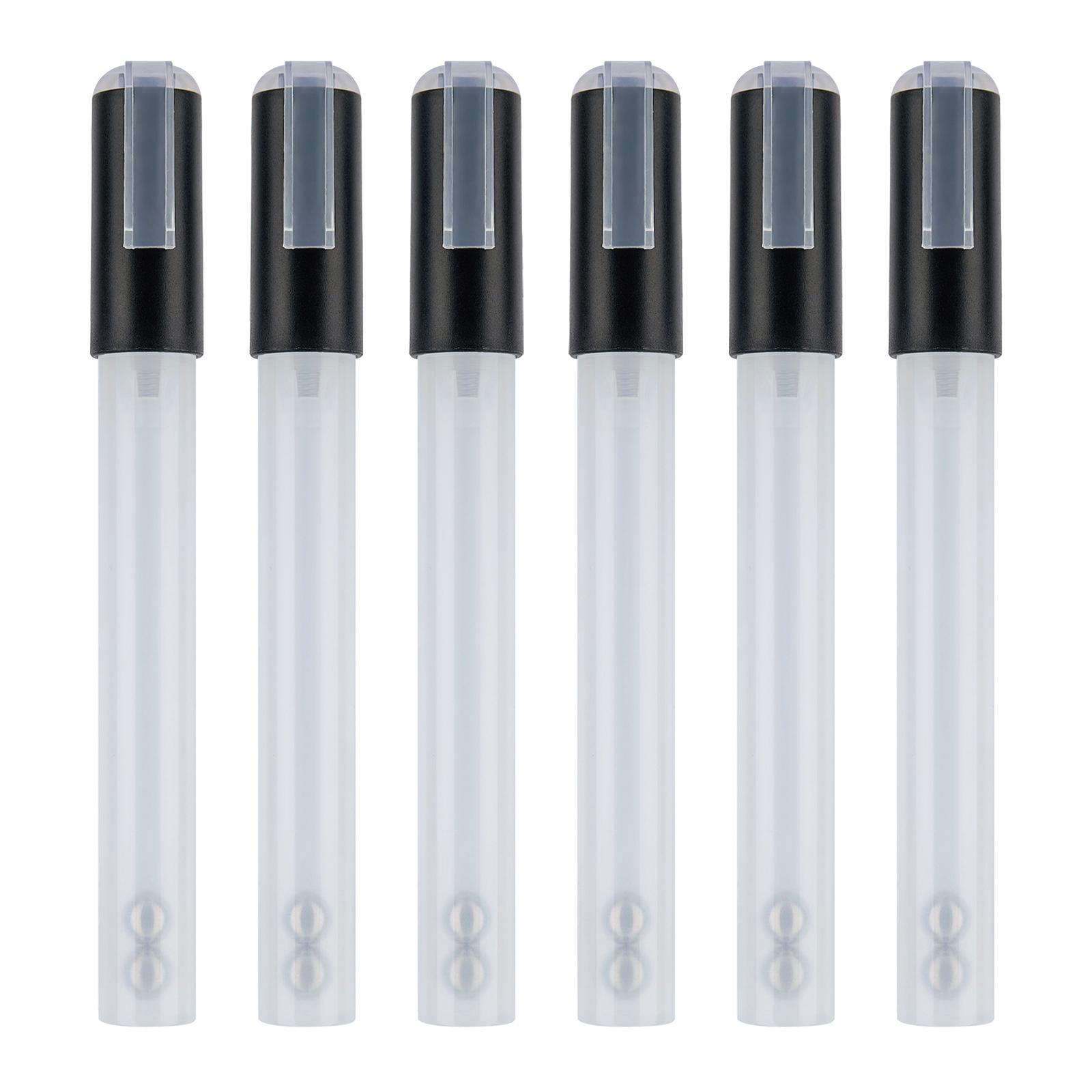 

6 Pcs Empty Refill Paint Markers Blank Acrylic Paint Pen Refillable Paint Pens Empty Refillable Marker for Rock Painting