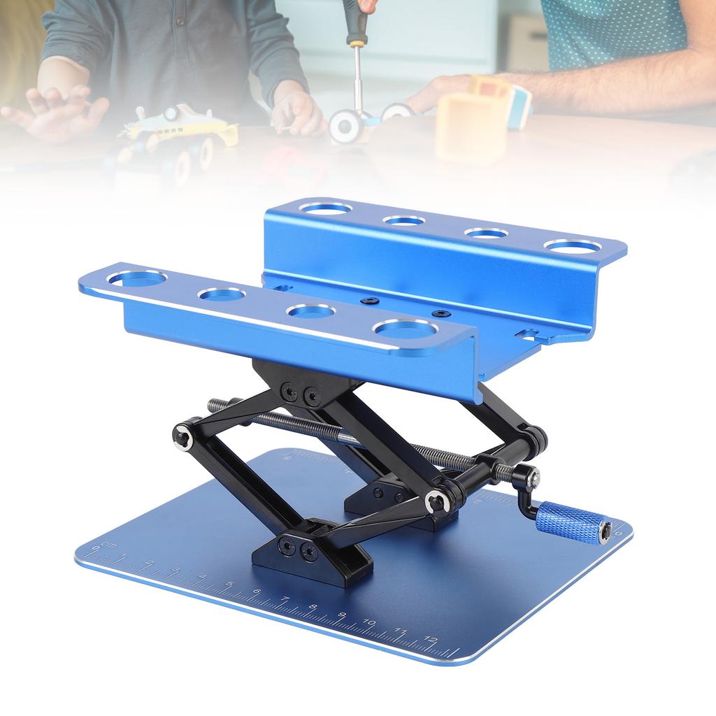 RC Car Work Stand Simulation Metal RC Repair Workstation Support Elevating Rotatable for 1:8 and 1:10 RC Car
