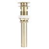 Pop Up Basin Drain Copper G1/4 Brushed Gold Corrosion Resistant Easy Installation Bathroom