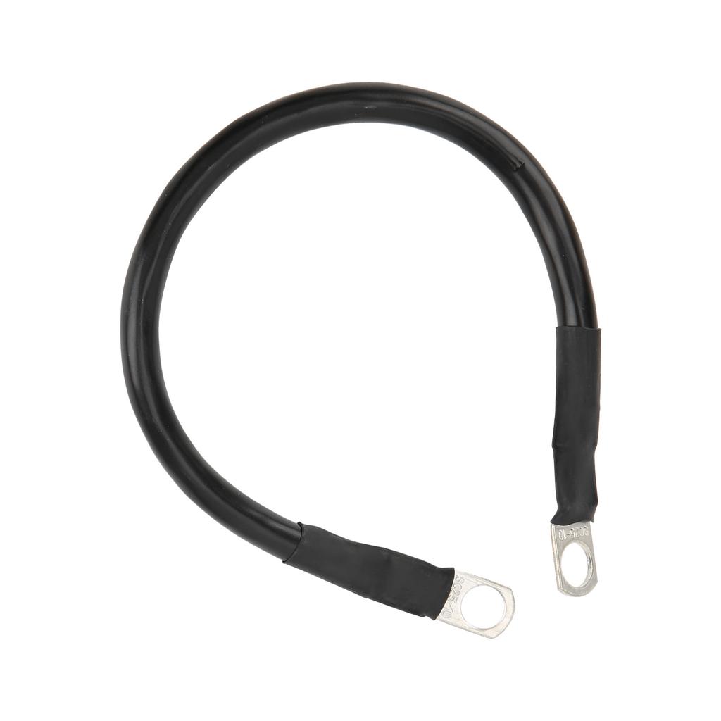 11.8in Ground Wire 4AWG 25mm² 150A High Toughness Flexible Earth Cable for Battery Inverter Black