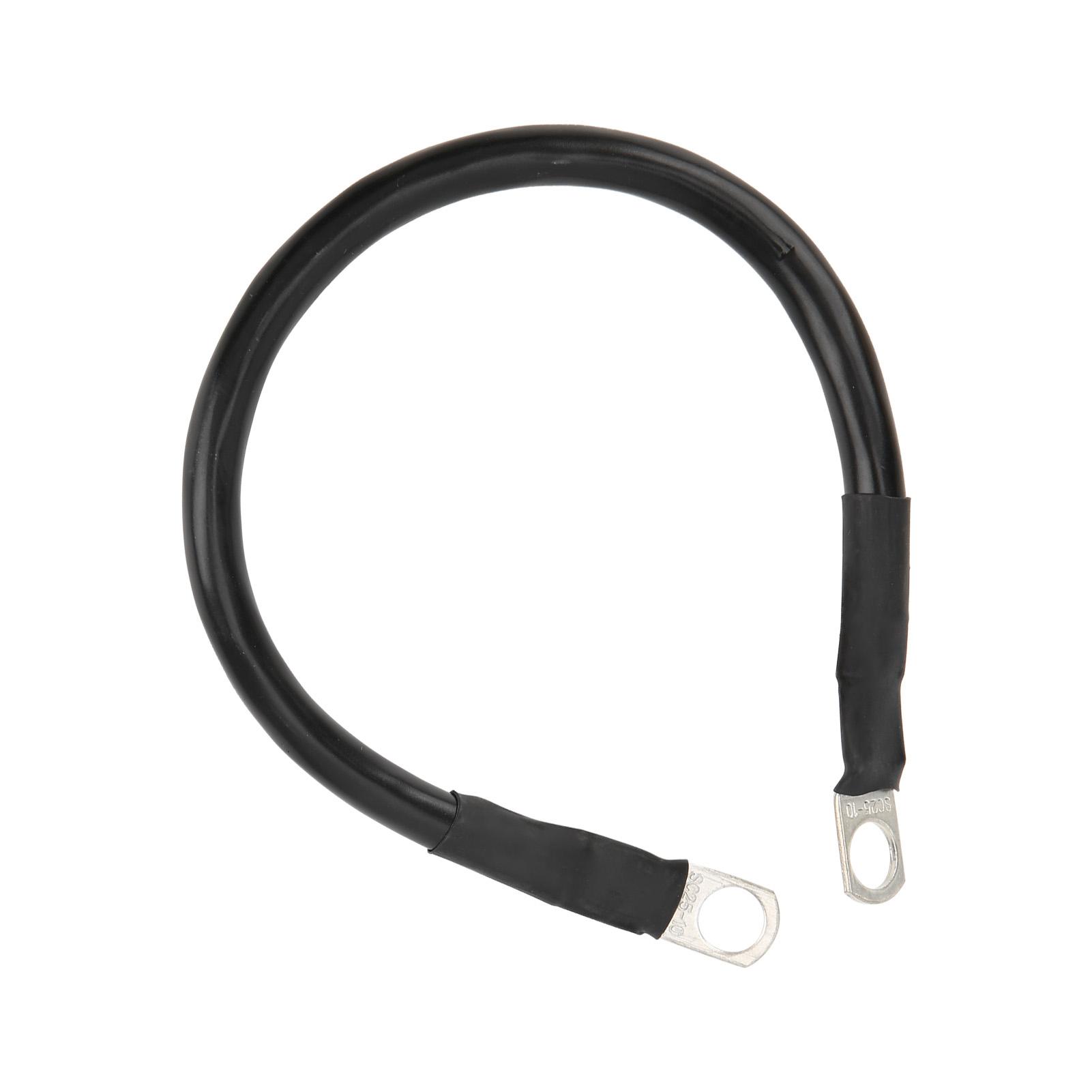 

11.8 дюймів Провід заземлення 4AWG 25мм2 150A Висока міцність Гнучкий кабель заземлення для акумулятора інвертора Чорний