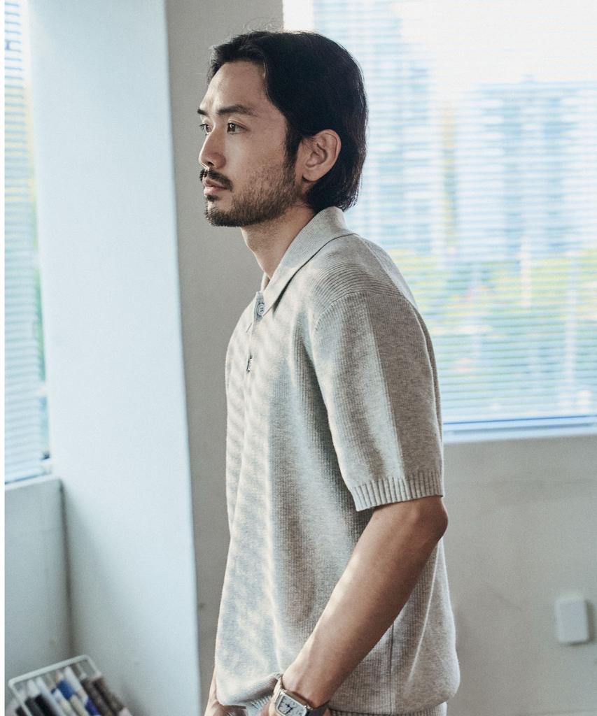 MANNERGRAM Textured 100% Cotton Polo Short Sleeve Knit - 4 Colors
