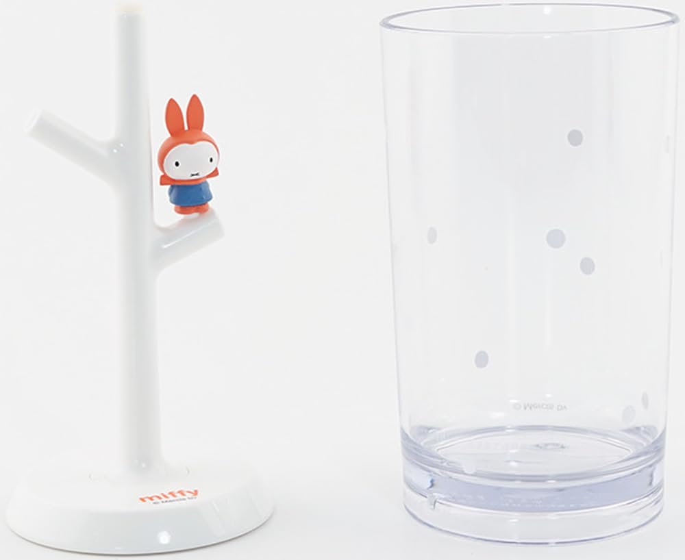 Hashy Gargle Cup Dick Bruna Snowy Day Miffy Cup and Stand Set with Top-in & Stand, Drainer, Hygienic, MF-8275