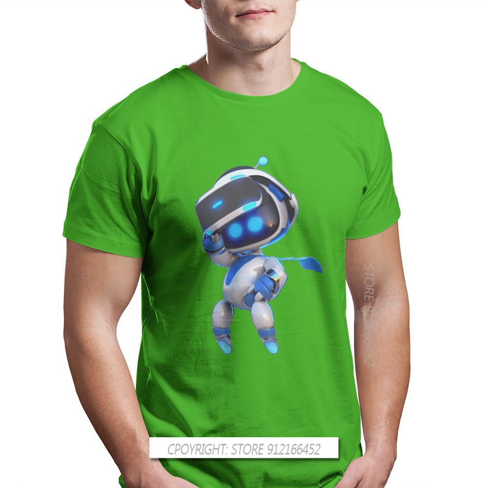 Astrobot Fashion TShirts Astro's Playroom Bot CPU Plaza Game Male Style Pure Cotton Tops T Shirt O Neck Big Size