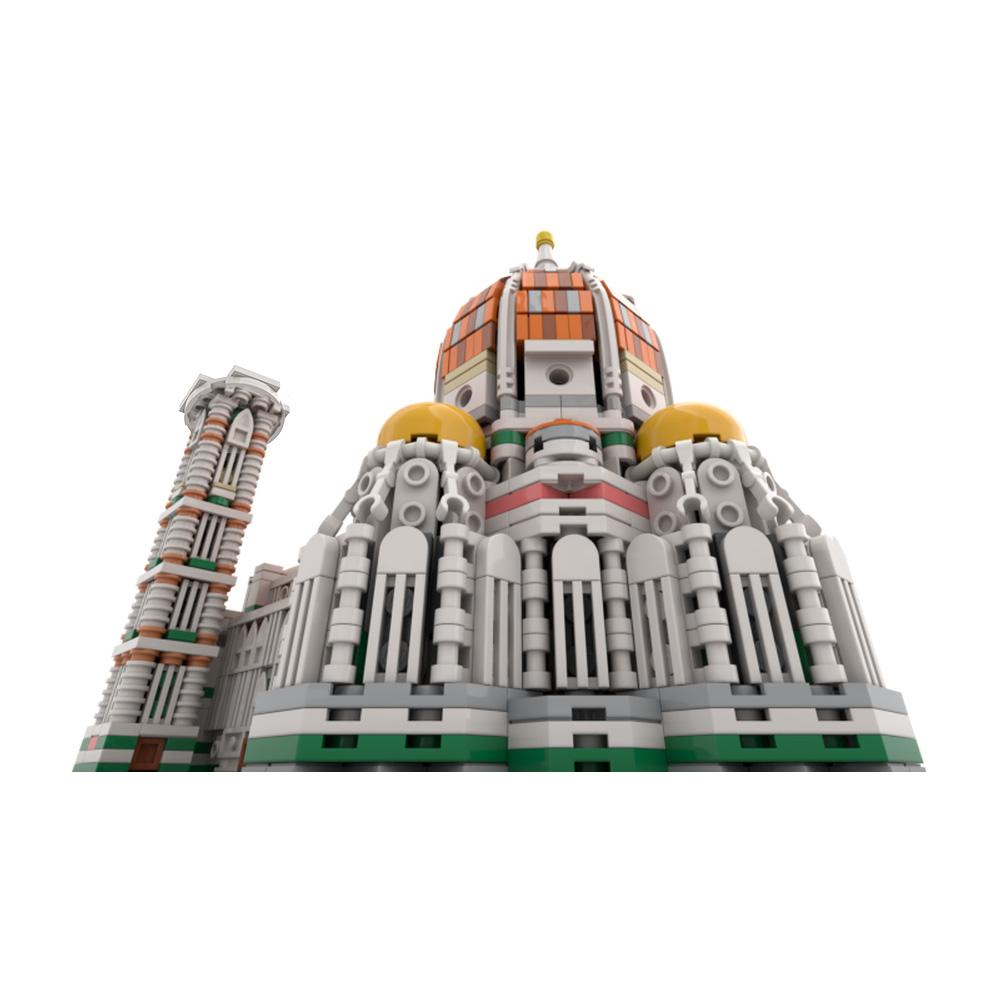 Gobricks MOC Cathedral of Florence 1:800 Bricks Model Cathedral of Saint Mary of the Flower Building Blocks Duomo Di Firenze Toy