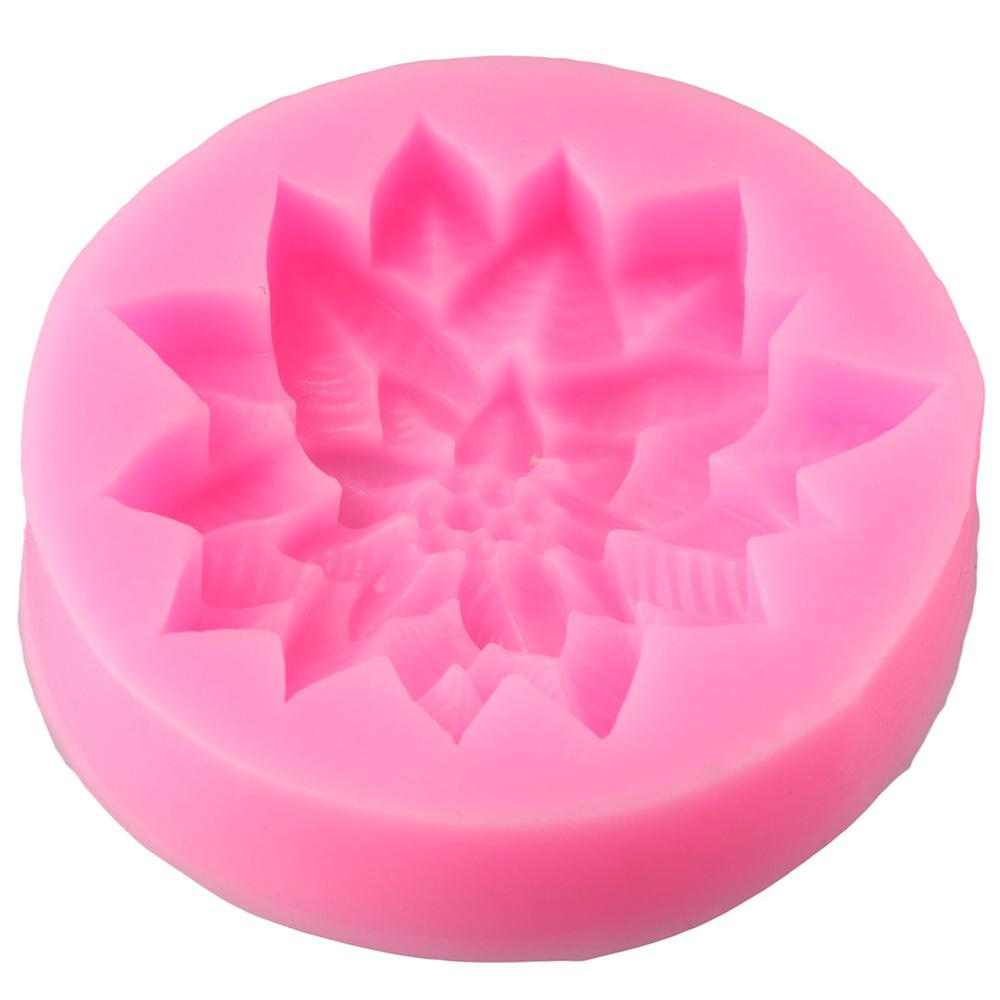2Pcs Pink Holly Leaf SiliconeMould Silicone Fondant Resin Mould Graduation Silicone Mould   Soap